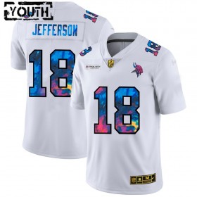 Camiseta Niño NFL Minnesota Vikings Justin Jefferson 18 Nike 2020 Multicolor Blanco